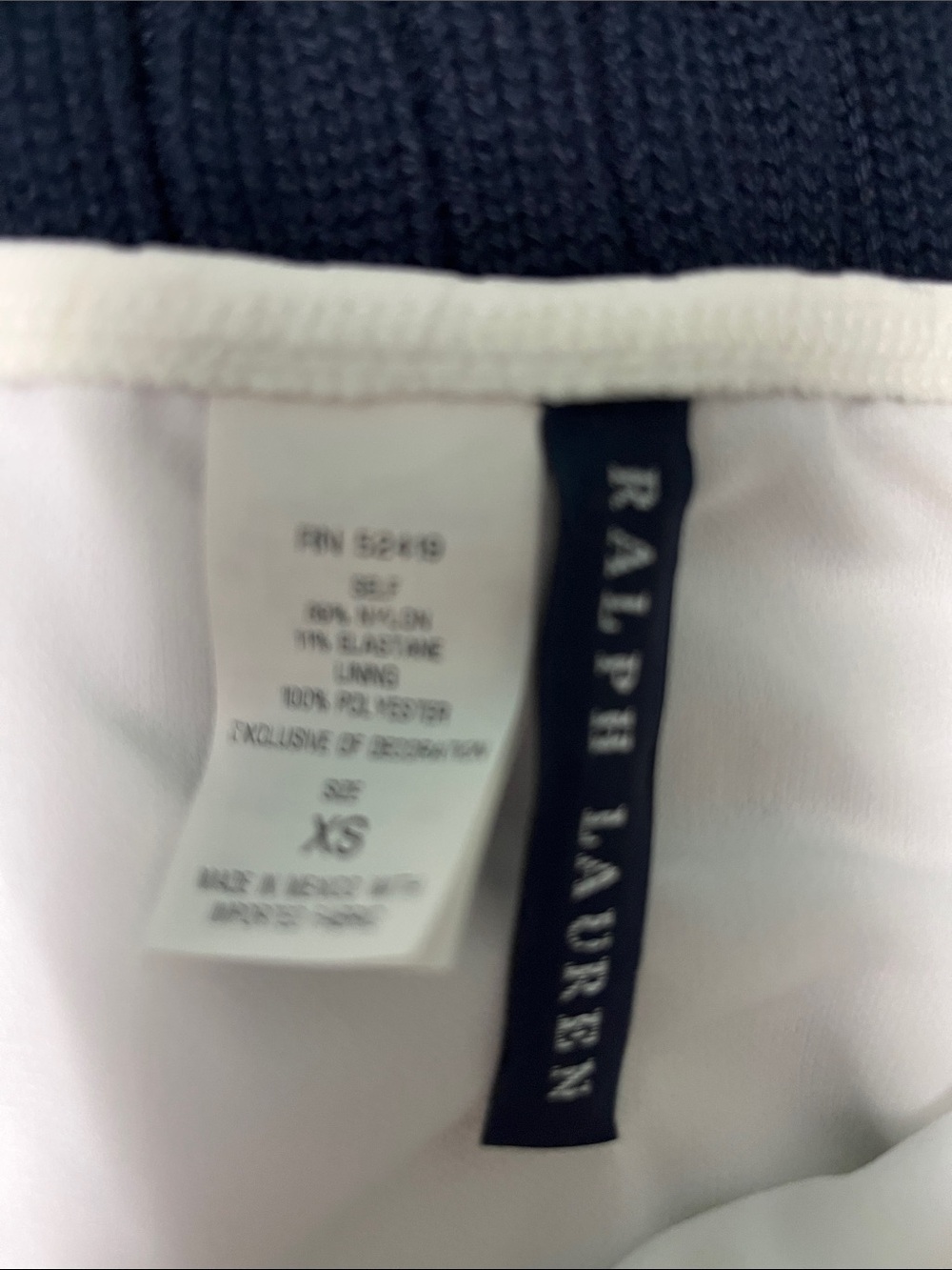 NWT 2 piece Ralph Lauren Cream / white Quilted Triangle Bikini swimsuit size XS - Picture 4 of 6